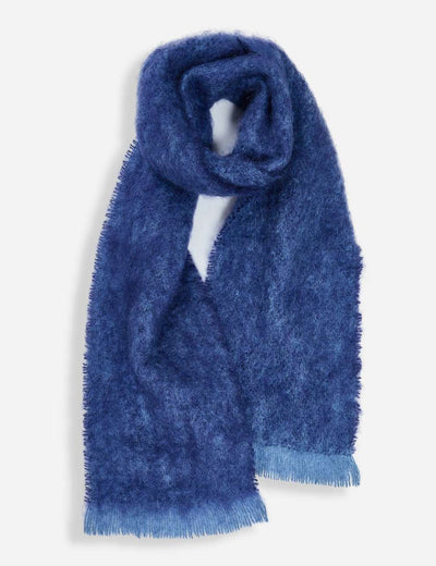 Navy Clash Mohair Scarf - Cushendale Woollen Mills