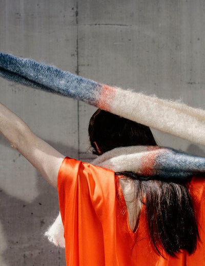 Slate Silare Mohair XScarf - Cushendale Woollen Mills