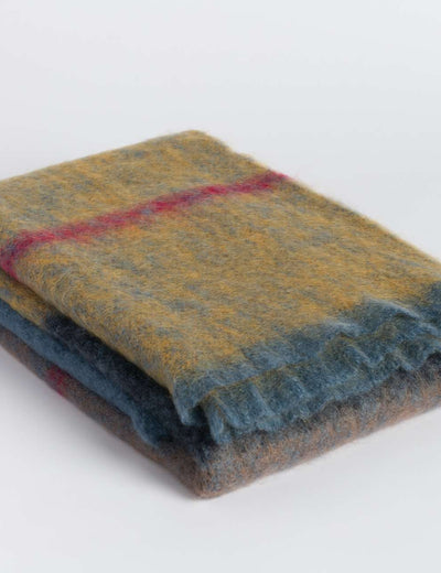 Ochre Boher Mohair XThrow Blanket - Cushendale Woollen Mills