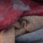 Wine Boher Mohair XThrow Blanket - Cushendale Woollen Mills