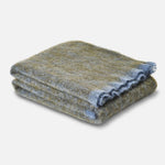 Moss Clash Mohair Throw Blanket - Cushendale Woollen Mills