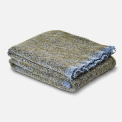 Moss Clash Mohair Throw Blanket - Cushendale Woollen Mills
