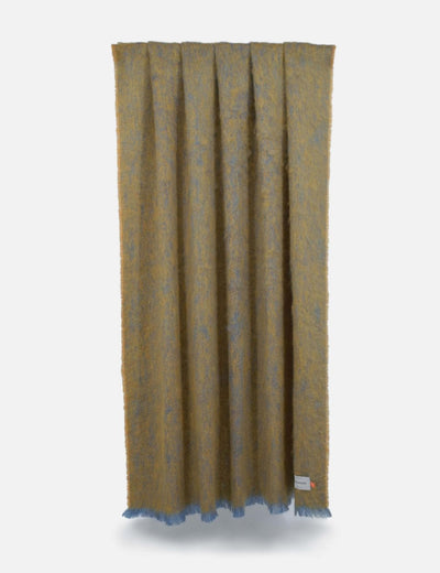 Ochre Clash Mohair Throw Blanket - Cushendale Woollen Mills