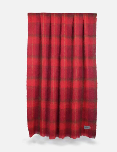 Cranberry Drumin Mohair Throw Blanket - Cushendale Woollen Mills