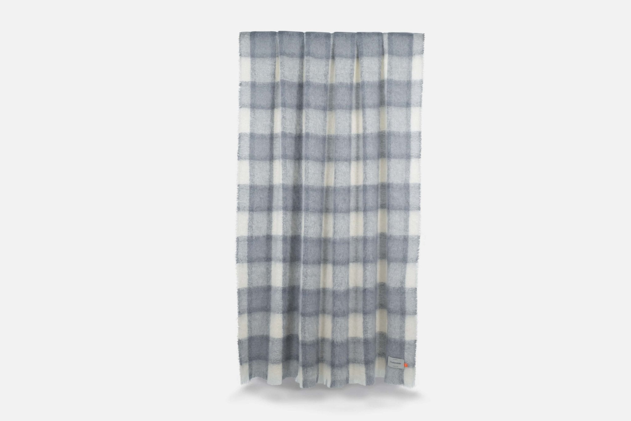 Grey Plaid Drumin Mohair Throw Blanket - Cushendale Woollen Mills