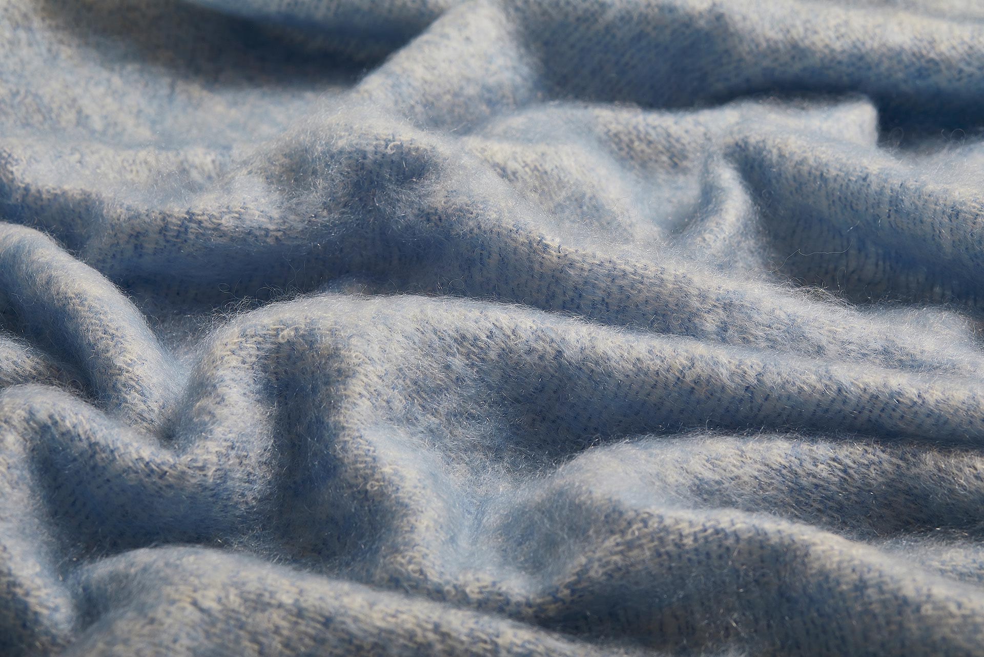 Azure Mooneen Mohair Throw Blanket - Cushendale Woollen Mills
