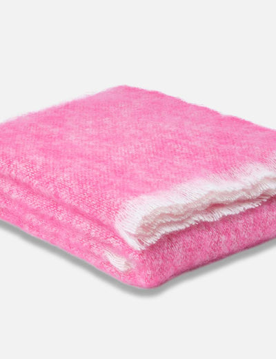 Raspberry Mooneen Mohair Throw Blanket - Cushendale Woollen Mills