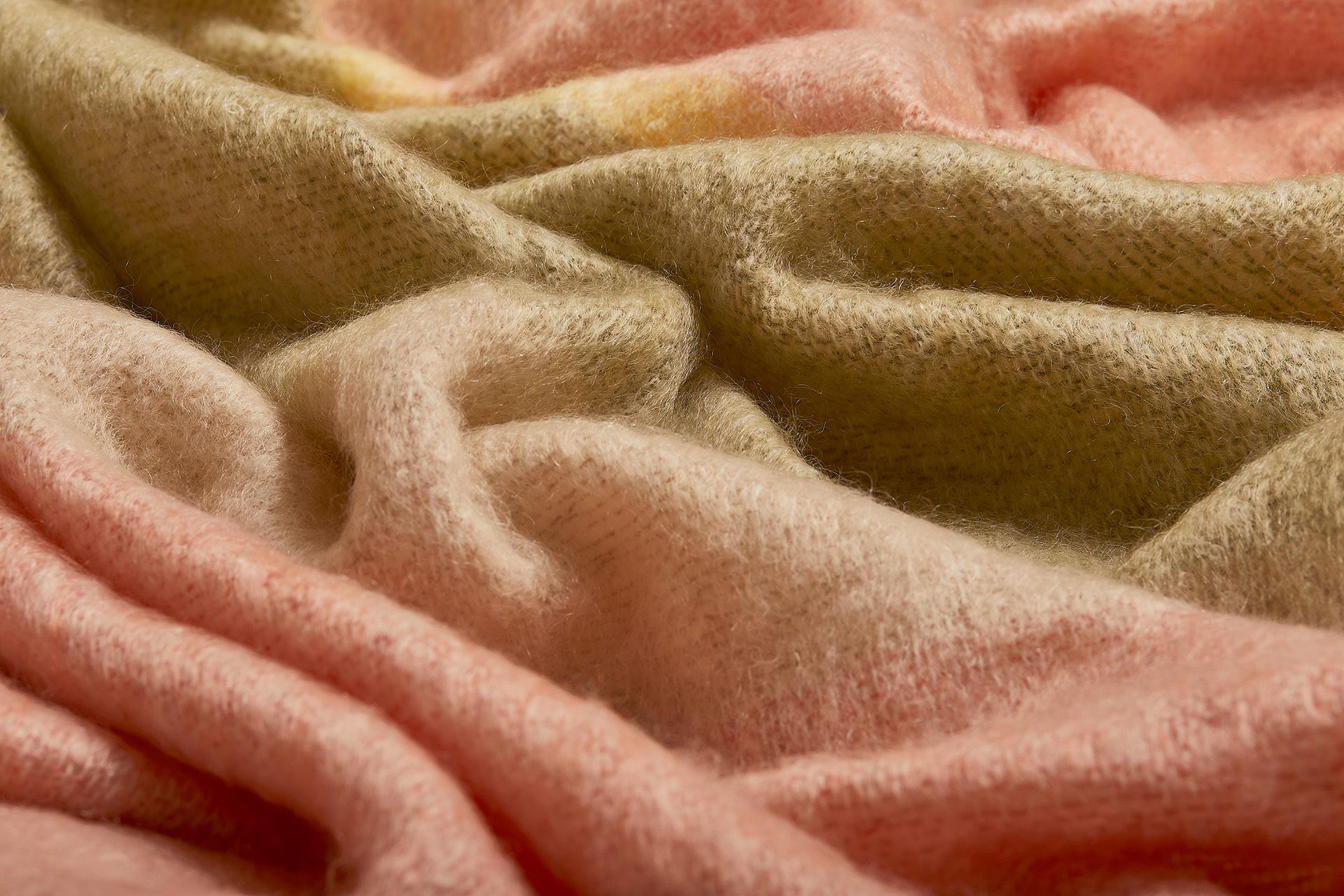 Olive Silare Mohair XThrow Blanket - Cushendale Woollen Mills