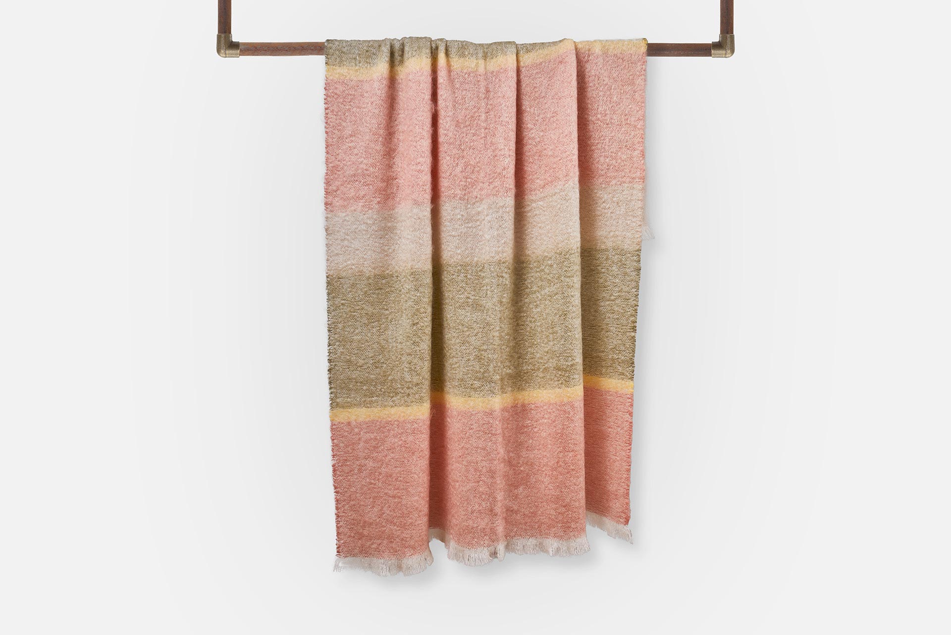 Olive Silare Mohair XThrow Blanket - Cushendale Woollen Mills