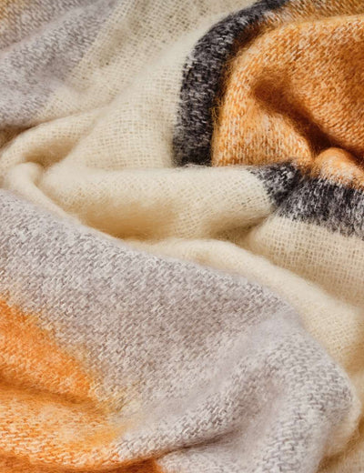 Ochre Silare Mohair XThrow Blanket - Cushendale Woollen Mills