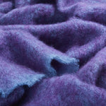 Aubergine Clash Mohair Throw Blanket - Cushendale Woollen Mills