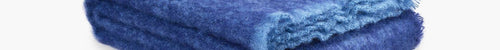 Navy Clash Mohair Throw Blanket - Cushendale Woollen Mills