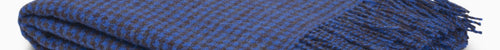 LIMITED EDITION - Cobalt Irish Wool Throw Blanket - Cushendale Woollen Mills