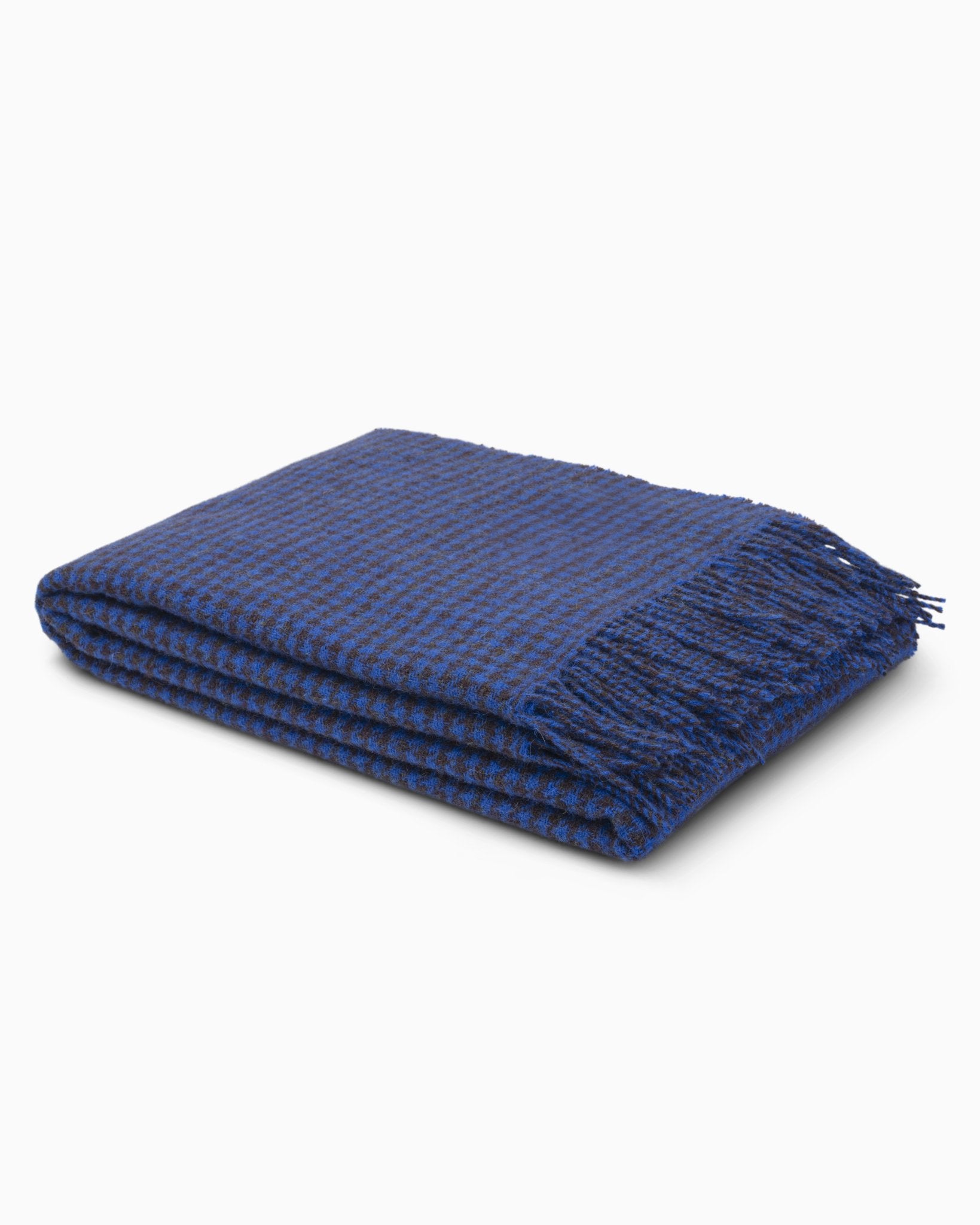 LIMITED EDITION - Cobalt Irish Wool Throw Blanket - Cushendale Woollen Mills