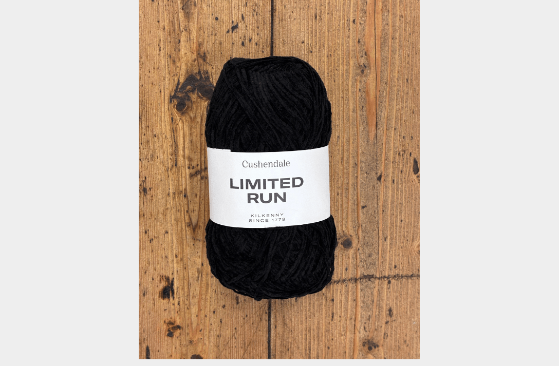 Black Chenille Yarn - Cushendale Woollen Mills