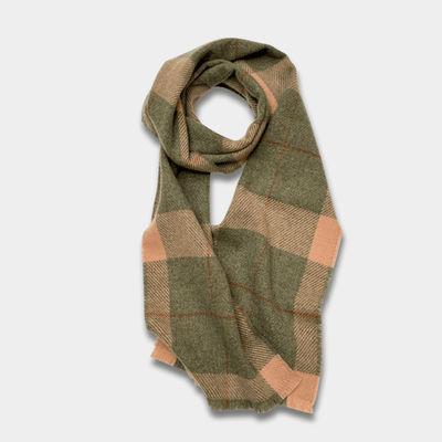 Stone/Fawn Mullins Merino Lambswool Scarf - Cushendale Woollen Mills