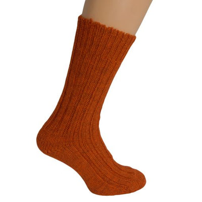 Burnt Orange Natural Wool Socks - Cushendale Woollen Mills