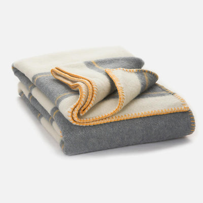 Grey Lacken Irish Wool Bed Blanket - Cushendale Woollen Mills