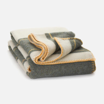 Moss Lacken Irish Wool Bed Blanket - Cushendale Woollen Mills