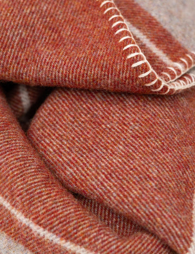 Cinnamon Lacken Irish Wool Bed Blanket - Cushendale Woollen Mills