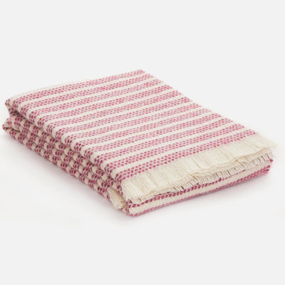 Pink Heather Raheen Irish Wool Throw Blanket - Cushendale Woollen Mills
