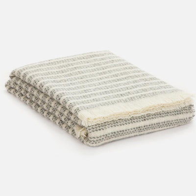 Charcoal Raheen Irish Wool Throw Blanket - Cushendale Woollen Mills