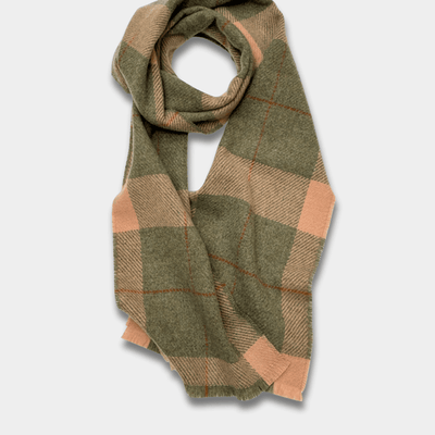 Sage/Fawn Mullins Merino Lambswool Scarf - Cushendale Woollen Mills