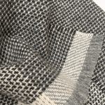 Black/Ecru Tweed Merino Lambswool Scarf - Cushendale Woollen Mills