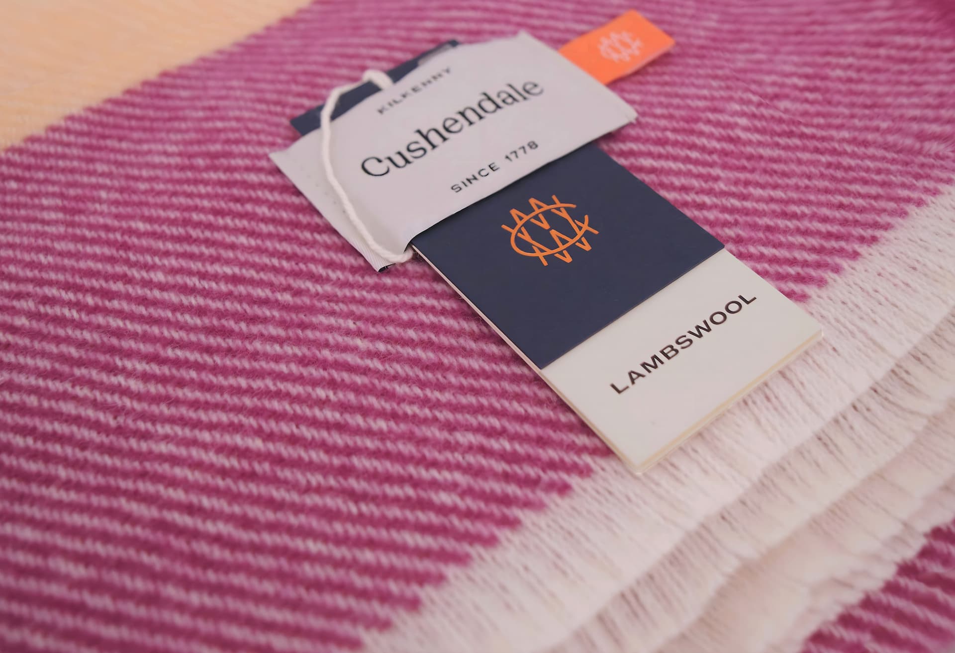 Foxglove Classic Kileen Lambswool Baby Blanket - Cushendale Woollen Mills