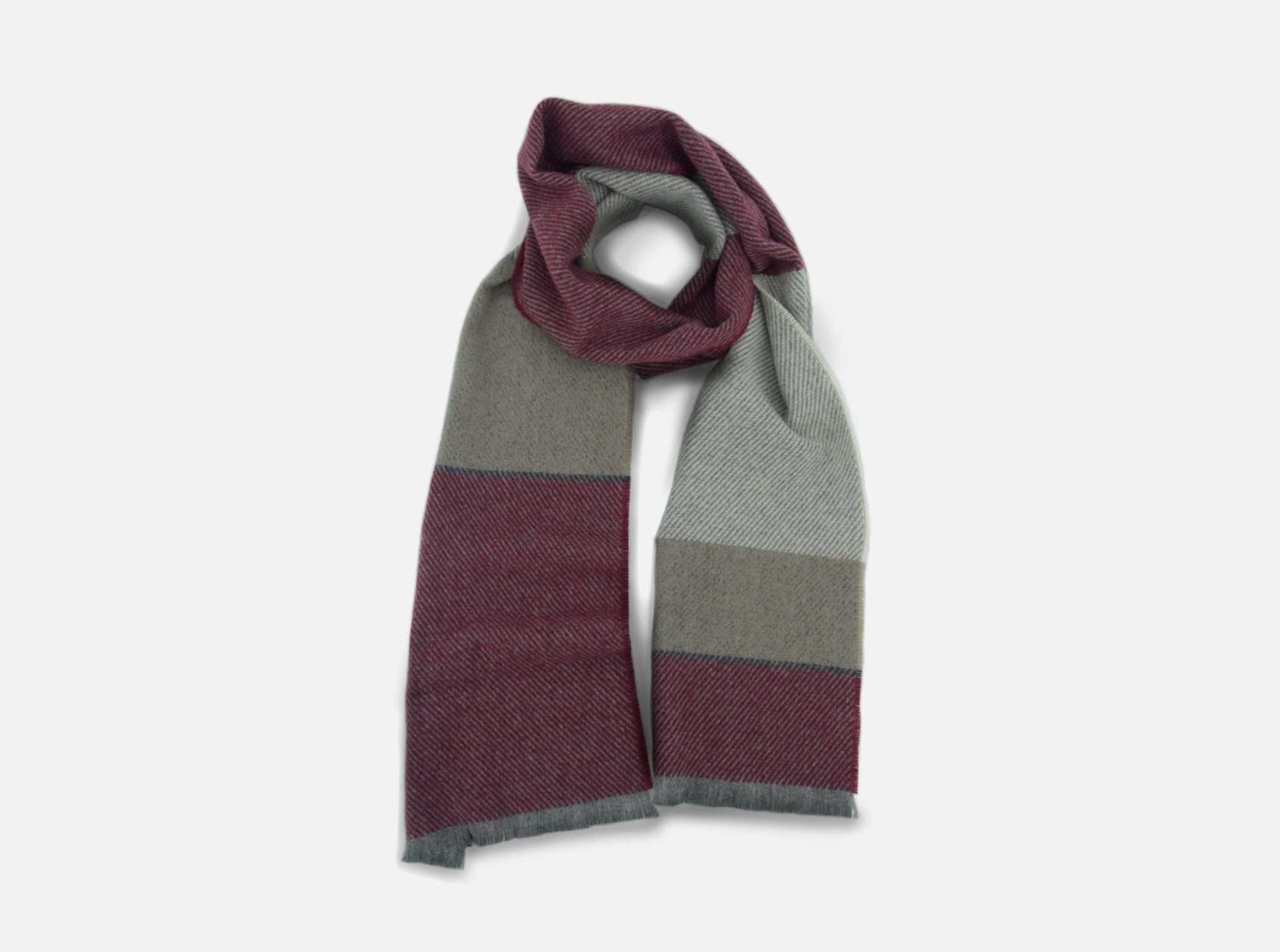 Wine Bahana Lambswool Scarf - Cushendale Woollen Mills
