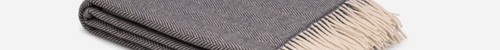 Graphite Aclare Lambswool Throw Blanket - Cushendale Woollen Mills