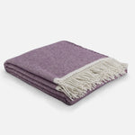 Mauve Duiske Lambswool Throw Blanket - Cushendale Woollen Mills