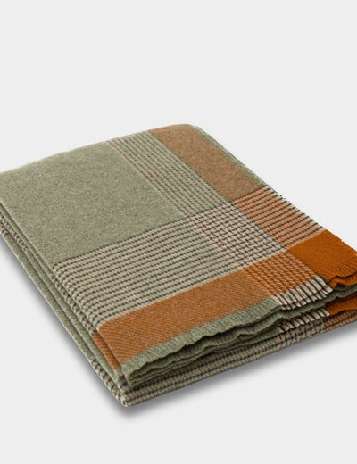 Fern Heron Lambswool Throw Blanket - Cushendale Woollen Mills