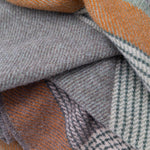 Jacob Stripe Heron Lambswool Throw Blanket - Cushendale Woollen Mills
