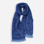 Navy Clash Mohair Scarf - Cushendale Woollen Mills