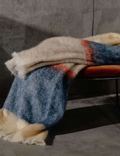 Slate Silare Mohair XThrow Blanket - Cushendale Woollen Mills