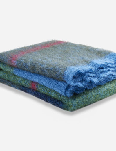 Moss Boher Mohair XThrow Blanket - Cushendale Woollen Mills