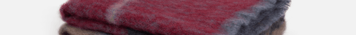 Wine Boher Mohair XThrow Blanket - Cushendale Woollen Mills