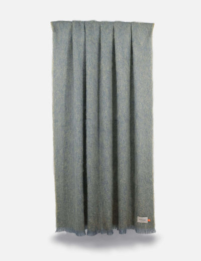 Olive Clash Mohair Throw Blanket - Cushendale Woollen Mills