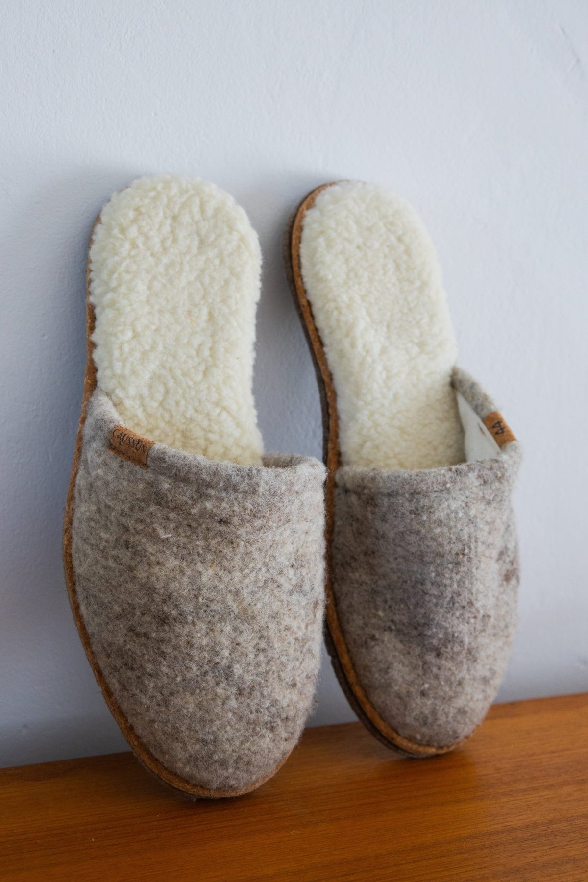Grey Natural Wool Slippers - Cushendale Woollen Mills