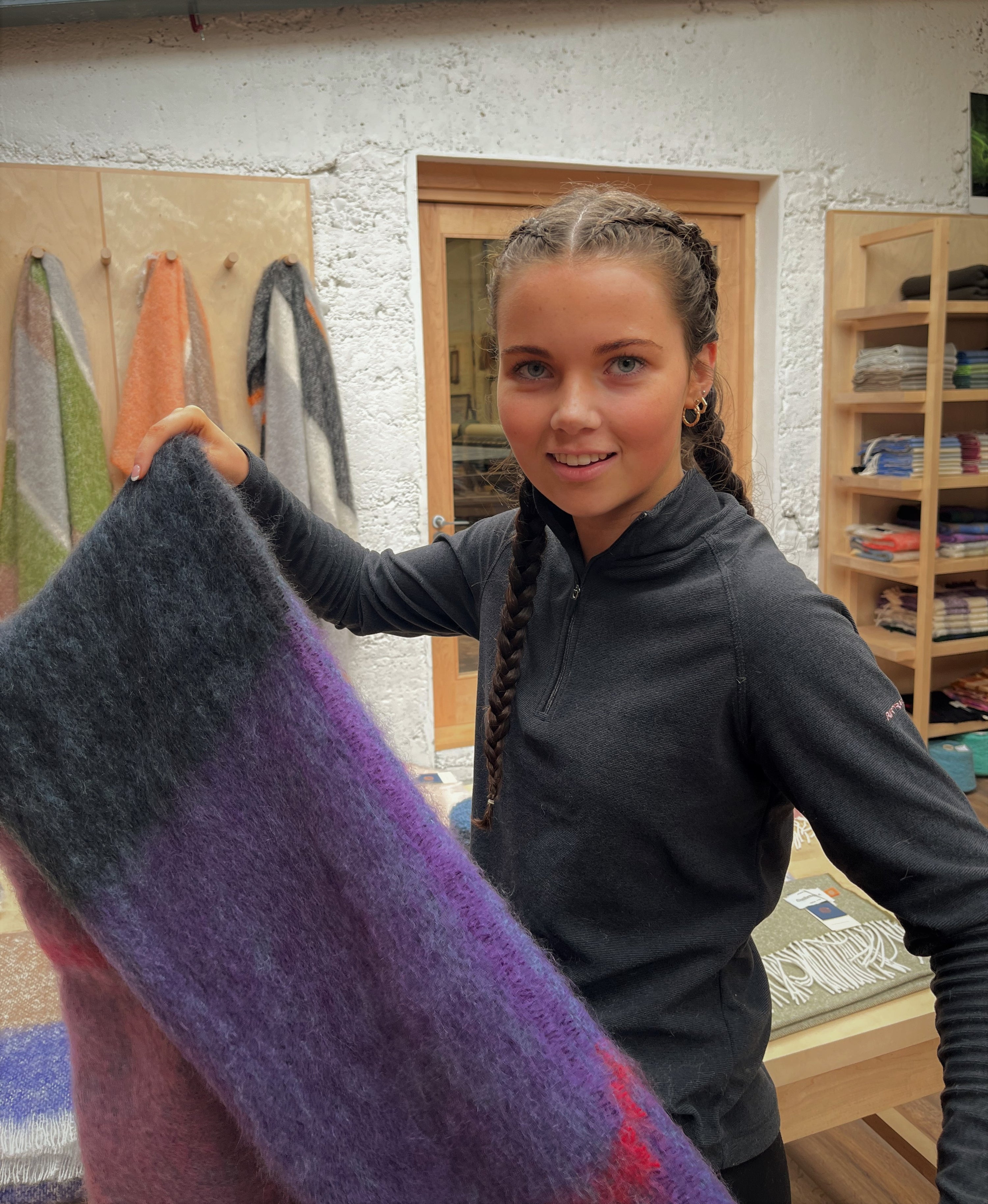 Portrait of Sarah in the Cushendale show room